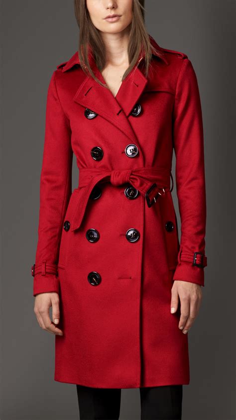 burberry red trench coat cashmere|Burberry cashmere coat men's.